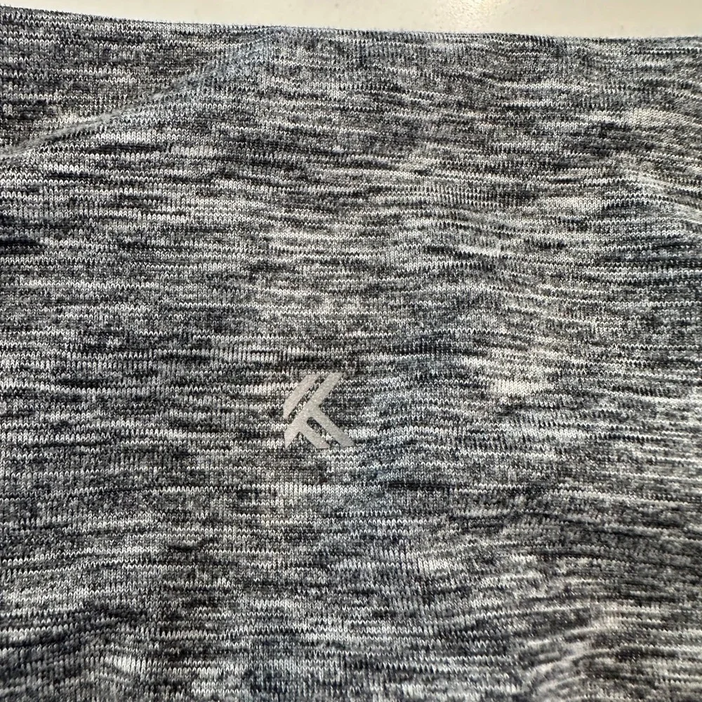 Koral Womens Grey Space Dye High Rise Athletic Leggings Small